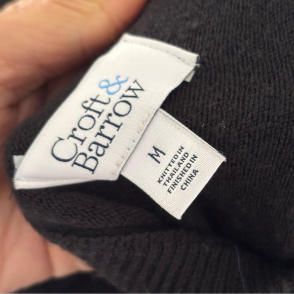Croft & Barrow Black Cardigan Sweater - Picture 6 of 7